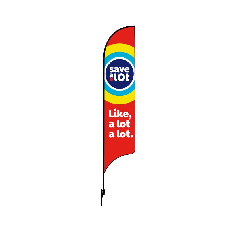15' Save.A.Lot Red Like Alot, Alot AdverSail Flag (double sided)
