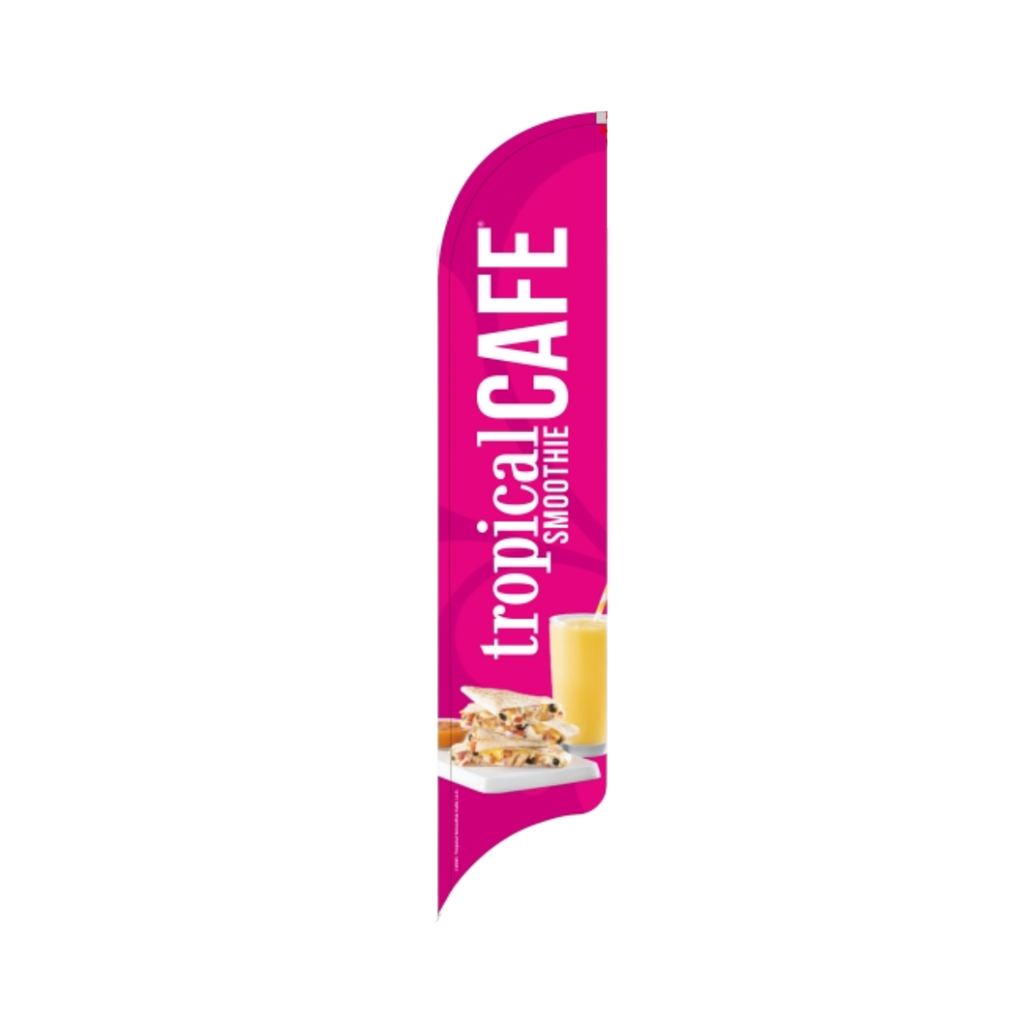 15' Tropical Smoothie Cafe Pink Logo AdverSail Flag (wrap image)