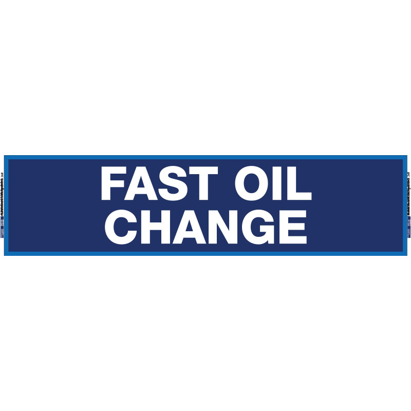 2' X 8' FullSpeed Automotive Blue Fast Oil Change Mesh Bay Banner