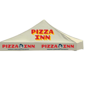 10' X 10' Pizza Inn Beige Logo Tent Topper