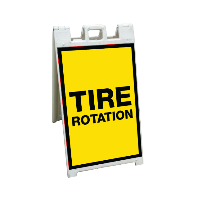 24" x 36" FullSpeed Yellow Tire Rotation A-frame Insert Only