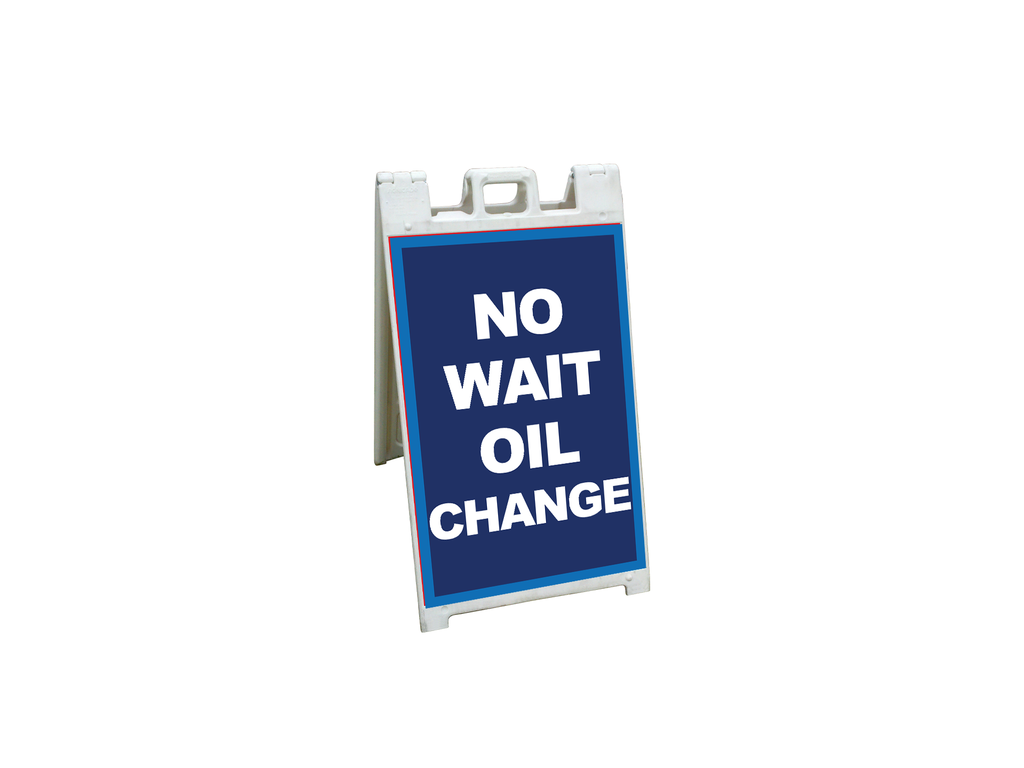 24" x 36" FullSpeed Blue No Wait Oil Change A-frame Insert Only