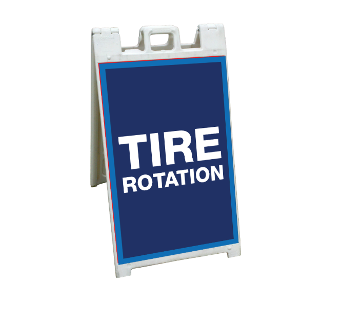 24" x 36" FullSpeed Blue Tire Rotation A-frame Insert Only