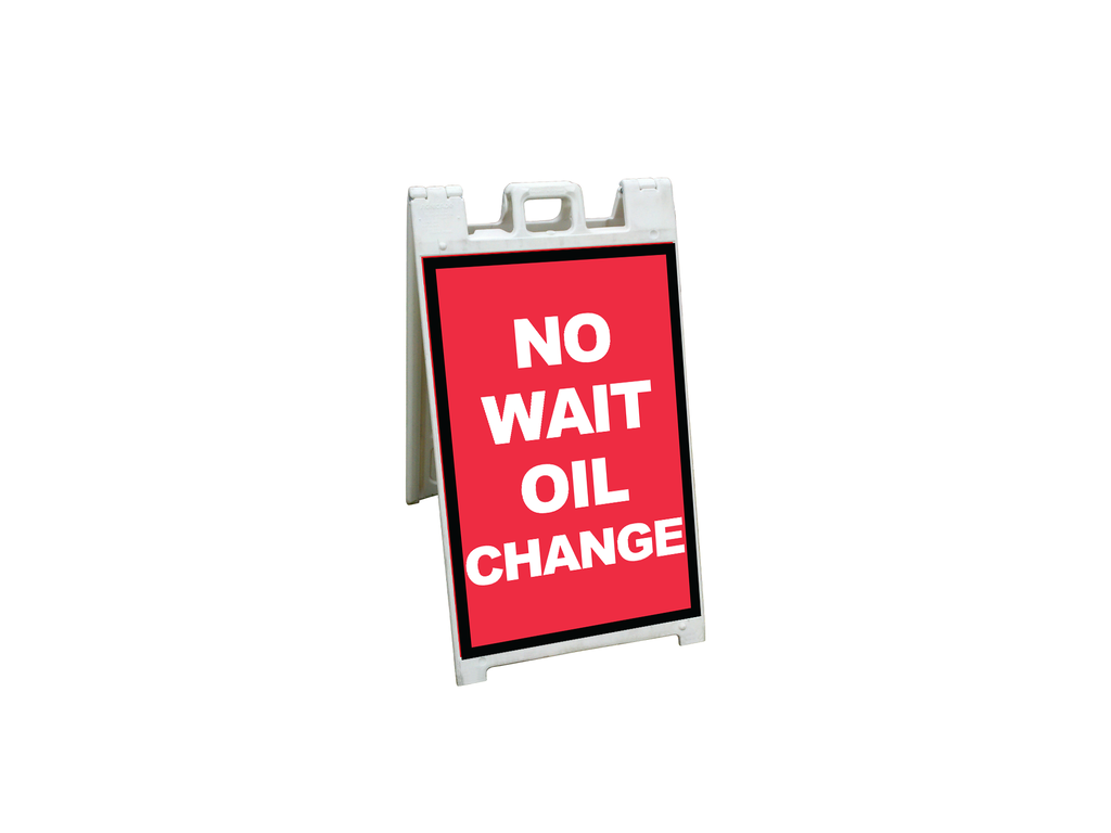 24" x 36" FullSpeed Red No Wait Oil Change A-frame Insert Only