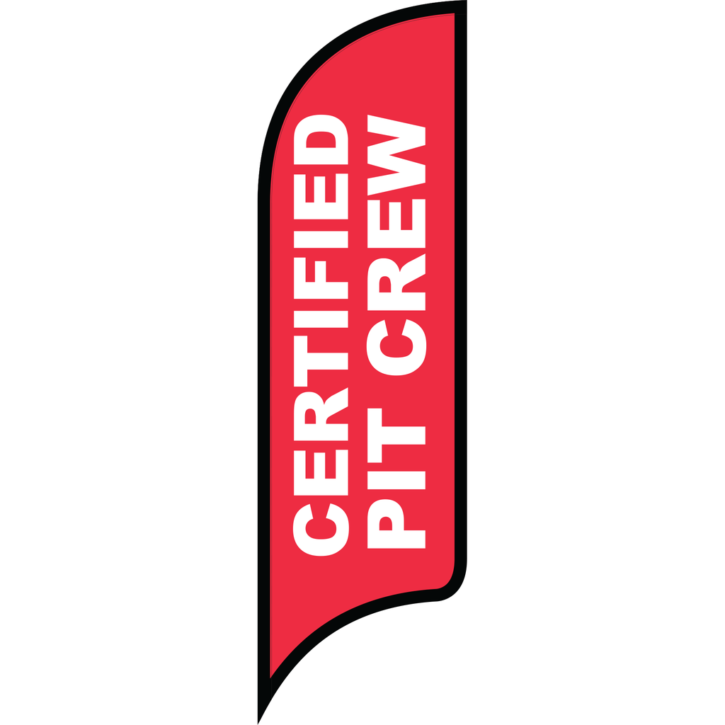 12' FullSpeed Automotive Red Certified Pit Crew AdverSail Flag 