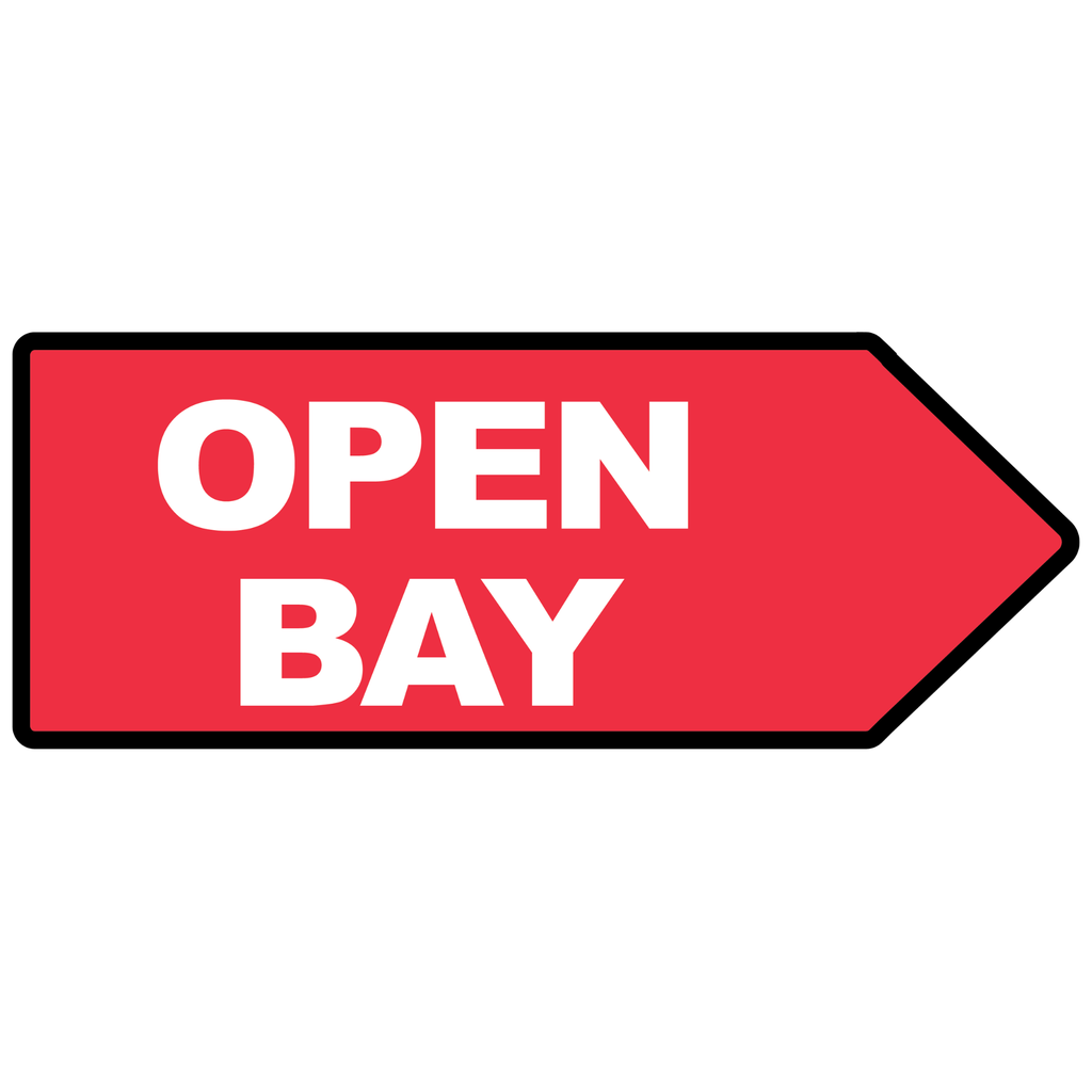 46" x 18" FullSpeed Automotive Red Open Bay Spinner Sign (double-sided)