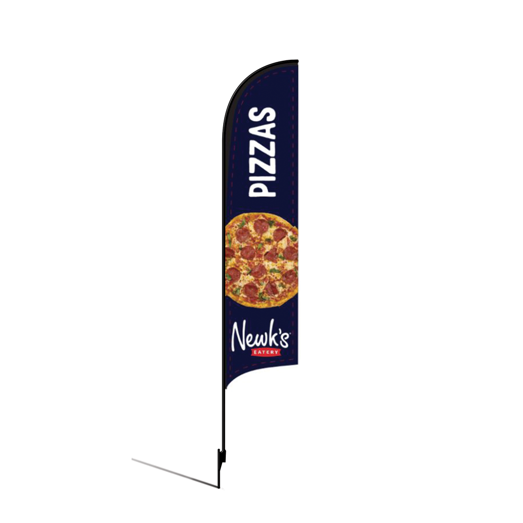 15' Newk's Eatery Navy Pizzas AdverSail Flag (double-sided) Kit