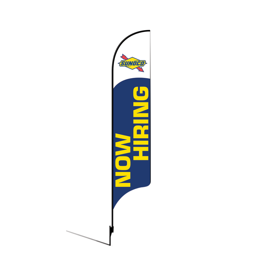 15' Sunoco Blue Now Hiring AdverSail Flag Kit