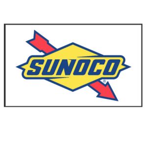 3' X 5' Sunoco White Logo Flag