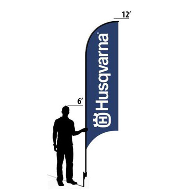 12' Blue Husqvarna AdverSail Flag
