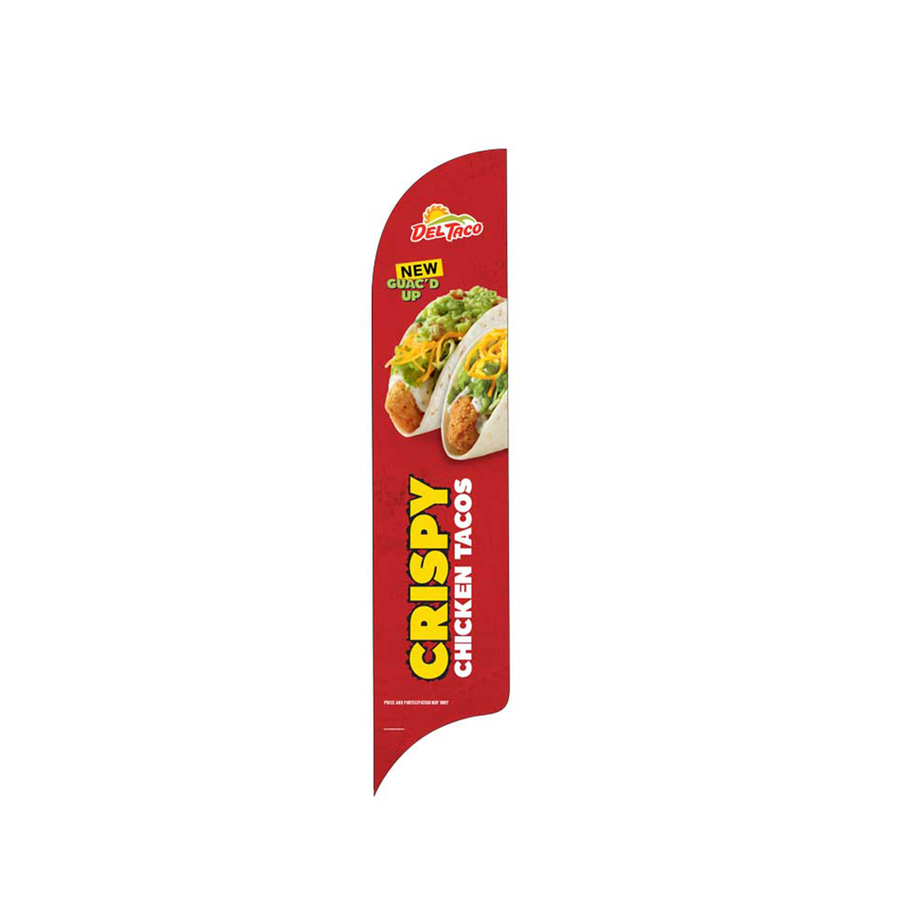 15' Del Taco Red Crispy Chicken Tacos AdverSail Flag