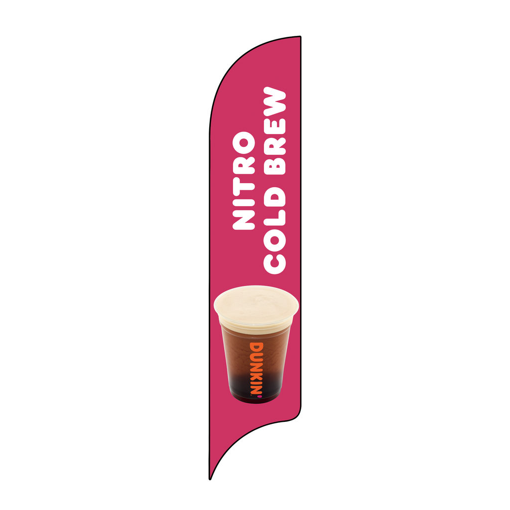 15' Dunkin' Donuts Pink Nitro Cold Brew AdverSail Flag