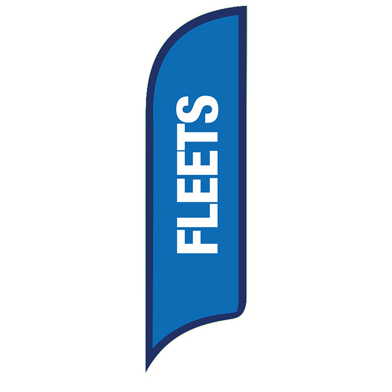 12' FullSpeed Automotive Blue Fleets AdverSail Flag